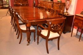 02972E - 2-English-Regency-Dining-Table-&-10-Regency-Swag-Chairs-3